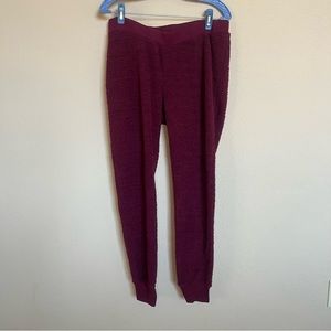 Maroon Fuzzy Pants